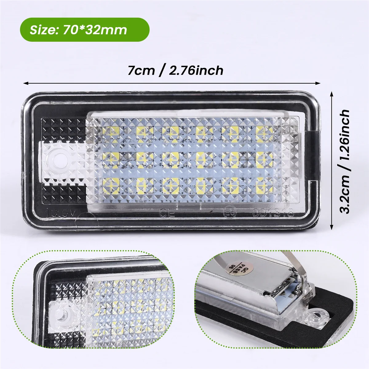 ضوء لوحة ترخيص قيادة السيارة ، مصباح أبيض لـ A3 ، S3 ، 8P ، A4 ، B6 ، B7 ، A5 ، A6 ، 4F ، A8 ، S8 ، C6