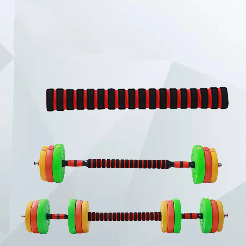 40cm Anti-slip Steel Dumbbell Connector Extension Bar Rod Connect Joint Joiner Pole Dumbbell Connect Parts Foam Pad Bar