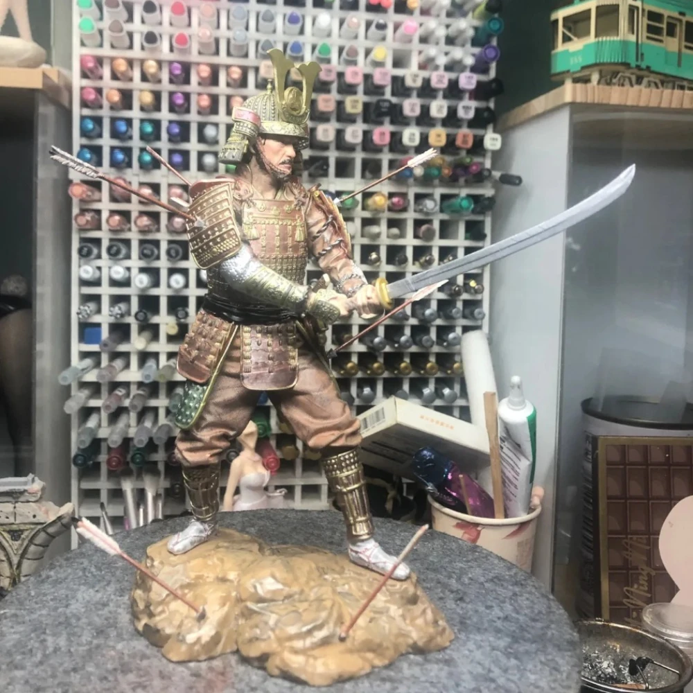 Japan Style Shogun Japanese Samurai Warring States Period 3D Printing Model DIY Coloring Self-assembly Figurines Miniatures