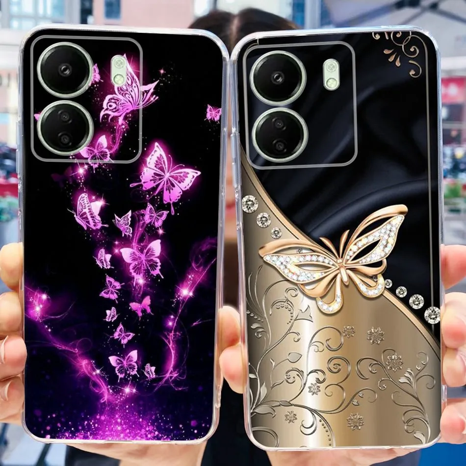 For Xiaomi Redmi 13C Case Redmi 13C 2023 Elegant Pattern Soft Silicone TPU Phone Back Cover For Redmi13C 13 C 4G Bumper