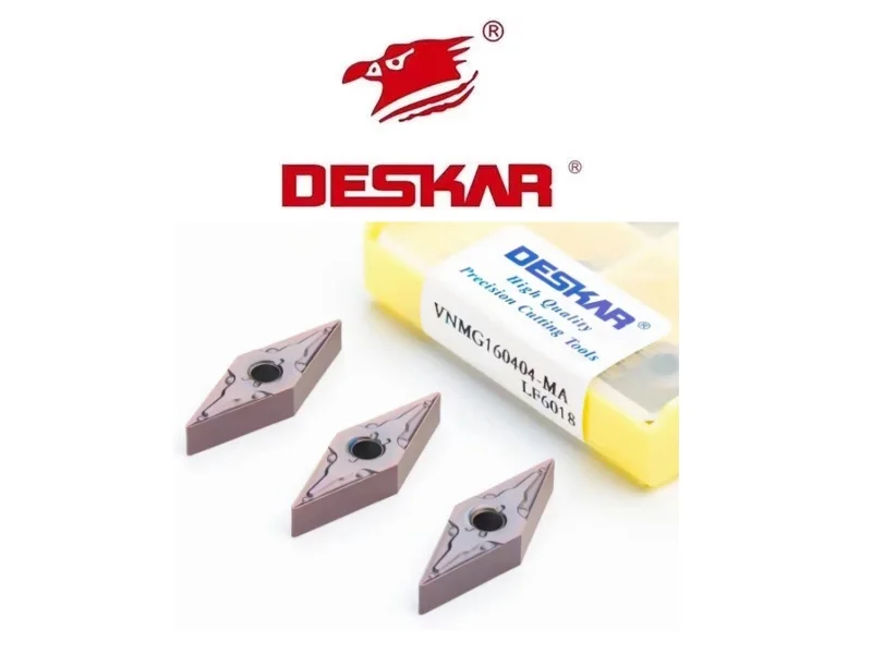 DESKAR VNMG160404 MA  VNMG160408HS Carbide Blade Cylindrical Lathe Tool CNC Stainless Steel Turning Cutter Tool Inserts