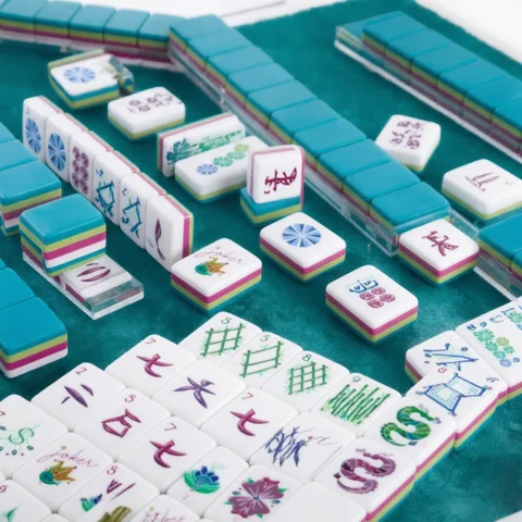Acrylic American Mahjong Set, American Style 4-layer 160pcs Mahjong Tiles Set, Party Game and Board Game