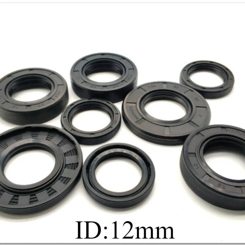 TC Type NBR Oil Seal, Rotary Shaft Seal with Metal Casing & Garter Spring, Sizes: 12×19×4, 12×19×5, 12×20×4, 12×20×5, 12×20×6