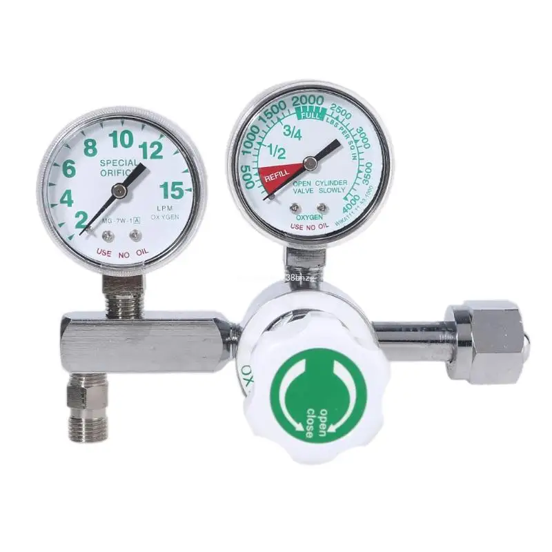 Pressure Gauge Regulators CGA-540 Nut & Nipple Inlet Reducer Dropship