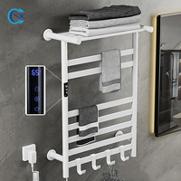 Towel Warmer For Bathroom.Temperature Control Electric Heated Towel Rail.Timing Towel Radiator.Towel Dryer.Electric Towel Rack.