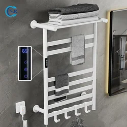 Towel Warmer For Bathroom.Temperature Control Electric Heated Towel Rail.Timing Towel Radiator.Towel Dryer.Electric Towel Rack.