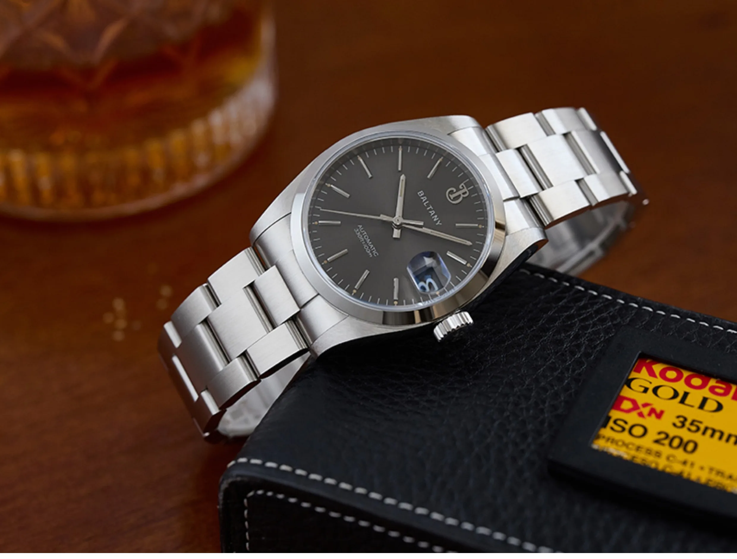 Baltany ساعة أوتوماتيكية للرجال 36 مللي متر ساعة يد ميكانيكية فقاعة الياقوت 10ATM مقاوم للماء C3 مضيئة NH35