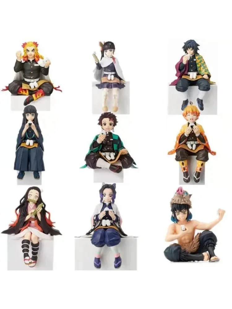 Hot 2 pz Anime Demone Slayer Kimetsu no Yaiba Figura Kamado Tanjirou Action Figure Agatsuma Zenitsu Nezuko Guerriero PVC Modello Giocattoli
