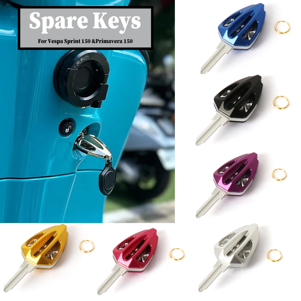 Motorcycle Key For Vespa Sprint SPRINT 150 Primavera PRIMAVERA 150 Spare Keys No Chip Blank Mechanical Key Blade