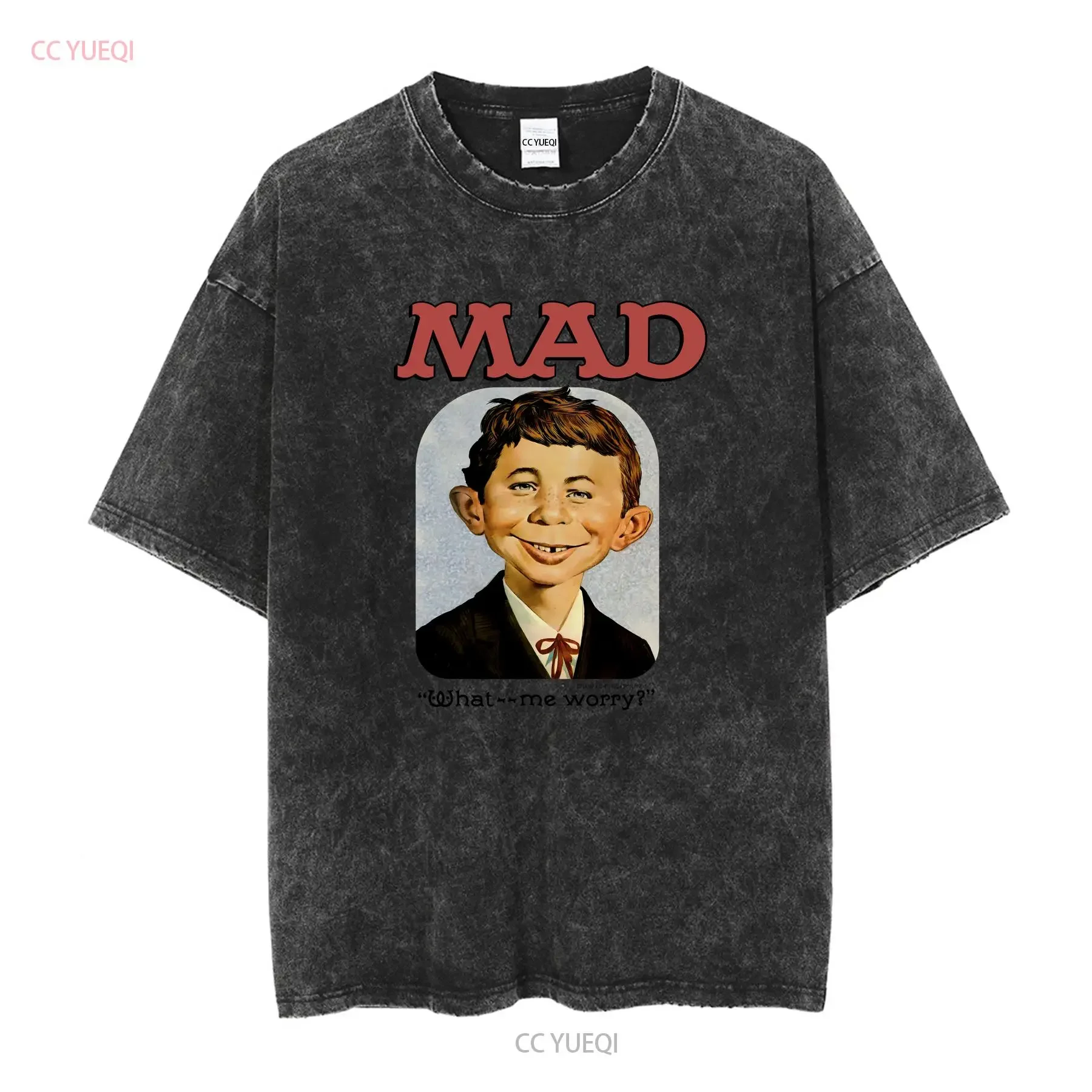 Vintage 1987 Mad Magazine Alfred E Neuman T Shirt Size Large long or short sleeves vintage Washed Breathable homme Slightly
