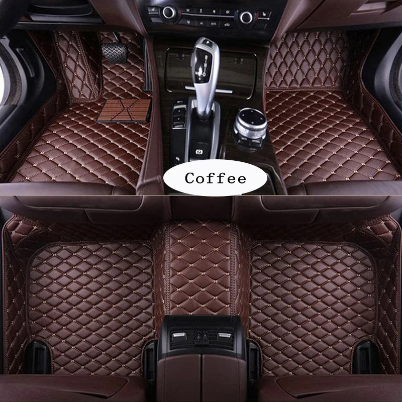 Durable Custom Colorful Leather Car Floor Mat for BMW 3 Series F30 2012-2019 Auto Carpet Interior Parts
