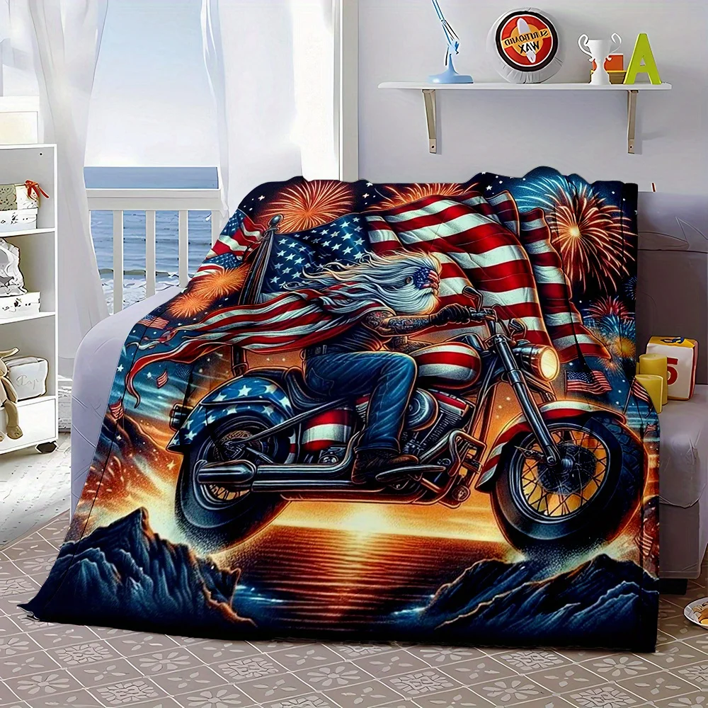 Rider Under The Flag Four Seasons Universal Cold And Warm Blanket