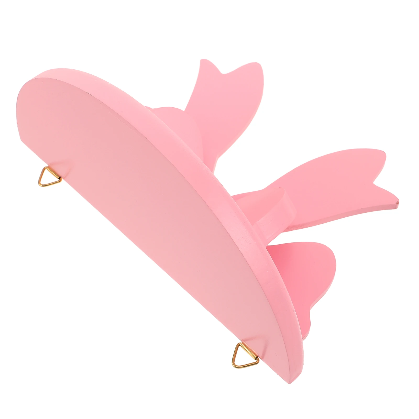 

Wooden Wall Rack Pink Bow Butterfly Shelves Floating Corner Storage Semicircular No Drill Mounting Kitchen Bathroom
