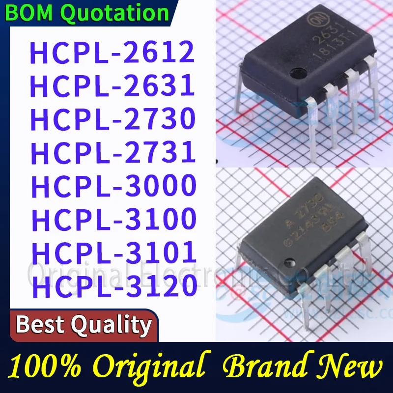 HCPL-2612 HCPL-2631 HCPL-2730 HCPL-2731 HCPL-3000 HCPL-3100 HCPL-3101 HCPL-3120 В наличии Оригинальные высококачественные компоненты