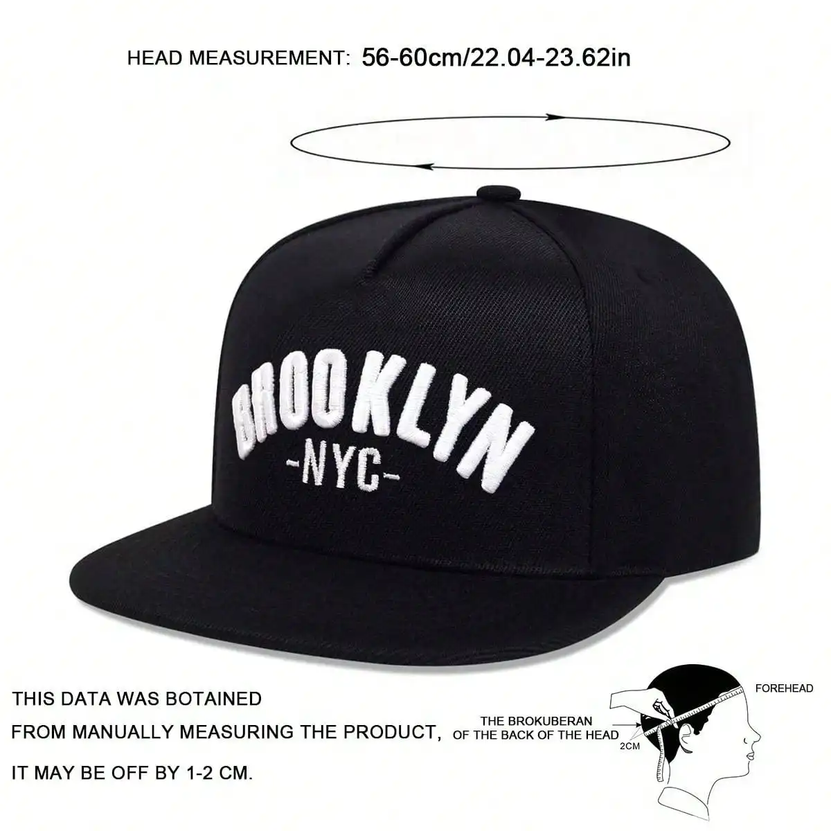 Unisex BROOKLYN Stickerei Hip-Hop Hüte Frühling und Herbst Outdoor verstellbare lässige Baseballkappen Sonnenschutzhut Sportkappe – Detail 7
