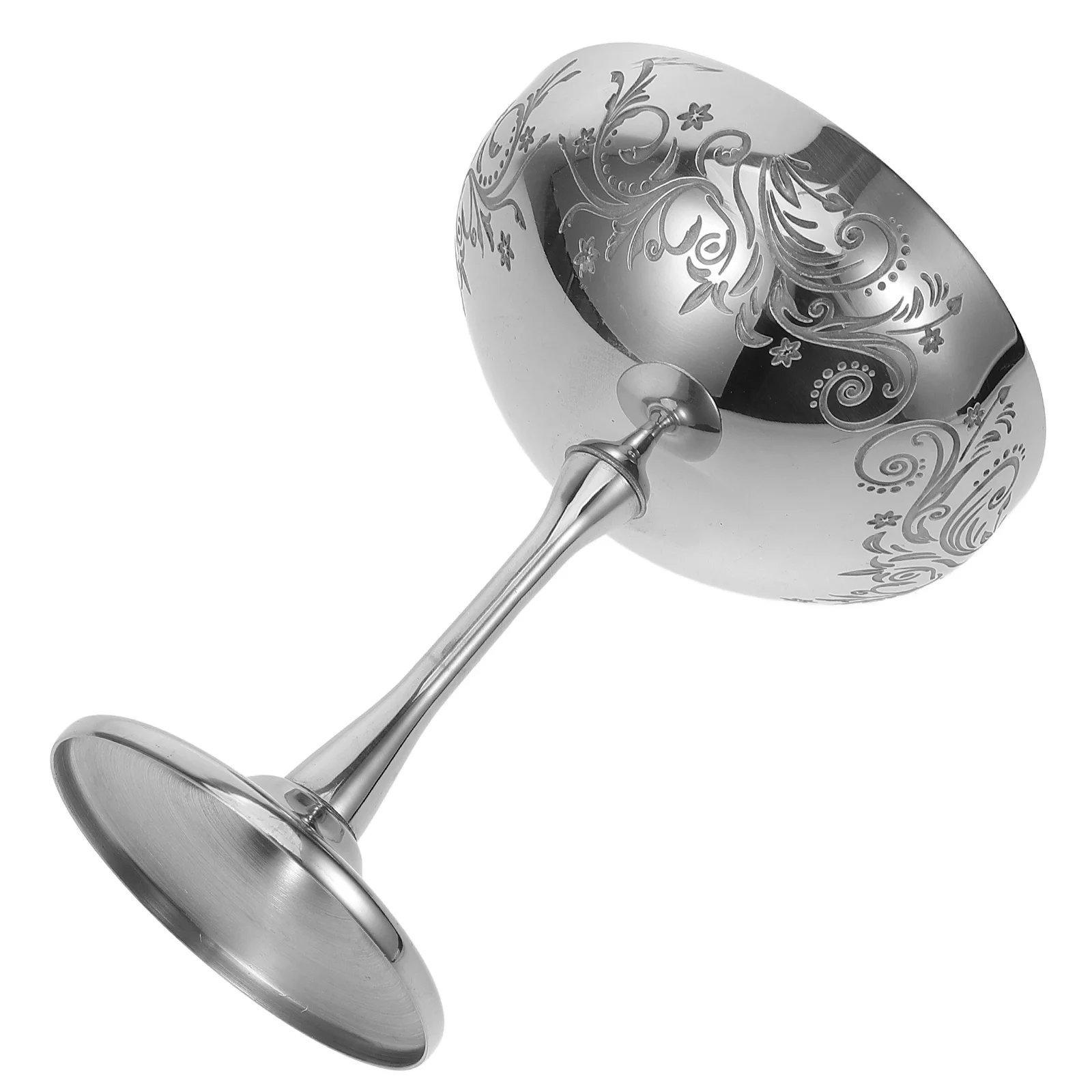 

Goblet Stainless Steel Ice Cream Cup Travel Strip Gel Martini Glasses Appetizer Cups