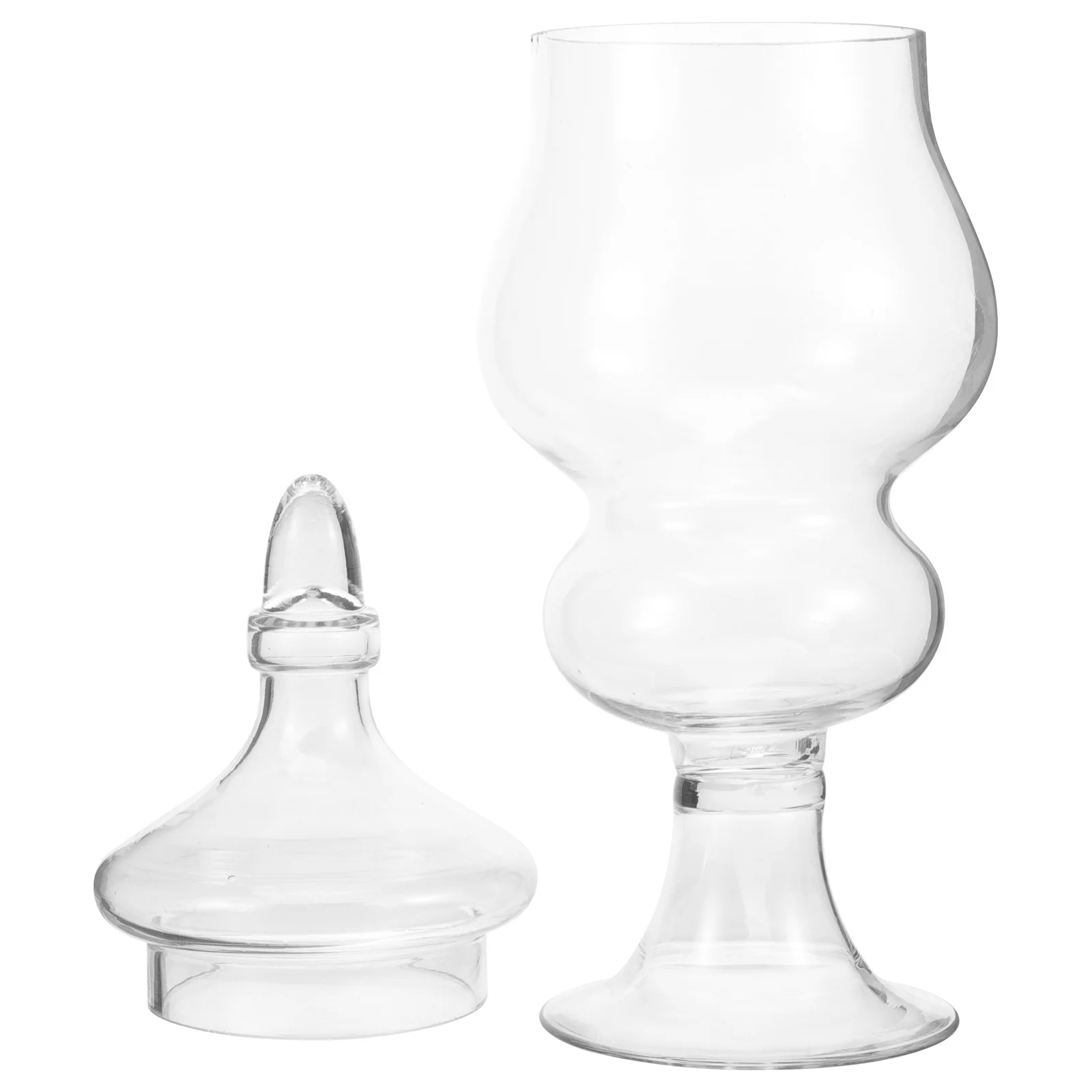 

Transparent Creative Glass Candy Container Durable Wedding Birthday Party Favor Sweets Storage Sugar Holder Sugar Bowls with Lid