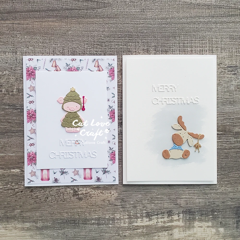 Catlove Niedliche Weihnachtstiere Metall-Stanzformen Scrapbooking-Schablone Stanzwerkzeug für Kartenherstellung DIY-Handwerk Prägung Neue Stanzformen – Detail 12
