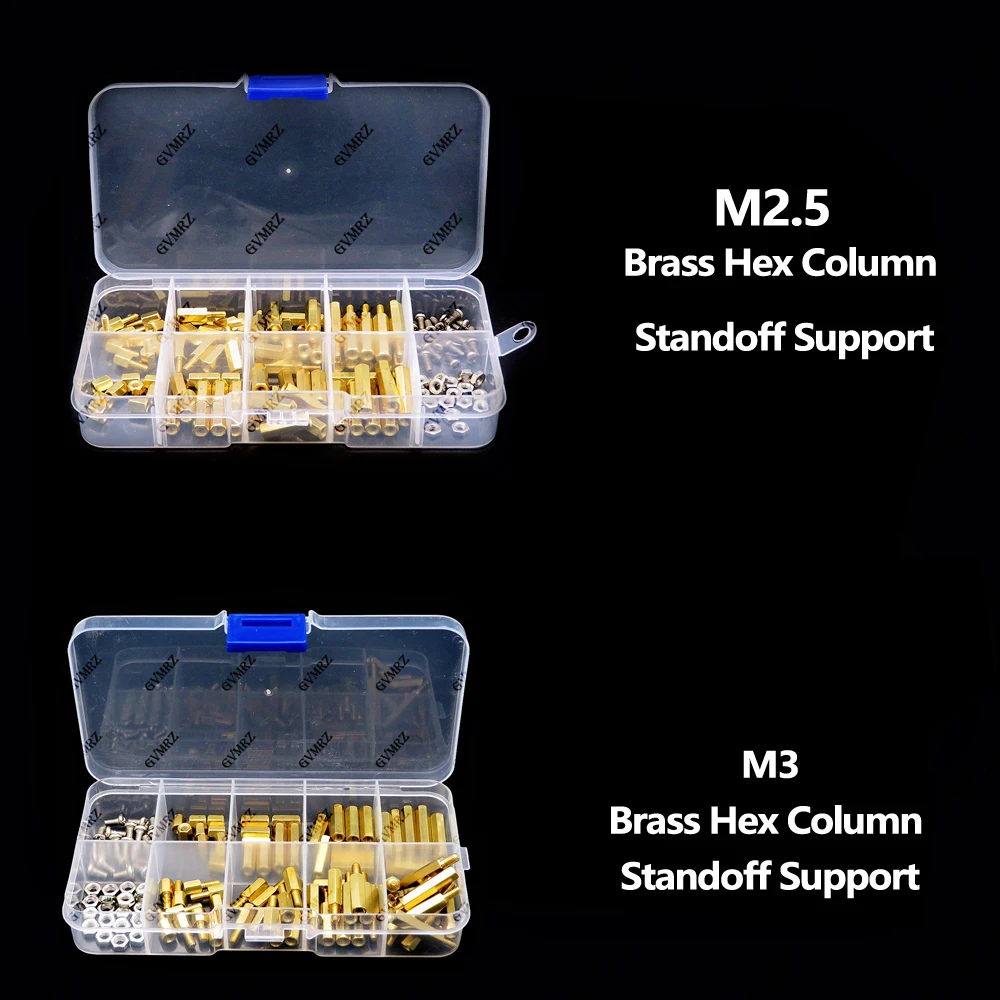 

120PCS M3 M2.5 Brass Hex Column Standoff Support Spacer Pillar M3 Screw Nut For PCB Board M3*10 M2.5*6 M3x6