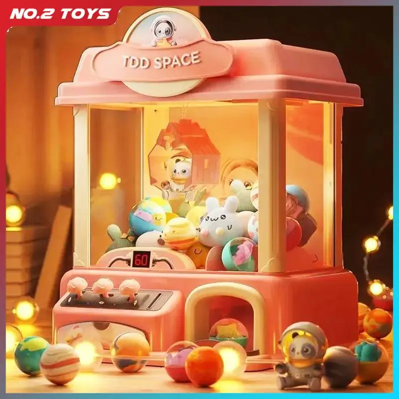 

Кукольная аркадная игра с когтями большого размера, детская монета, игрушка, кран, машины с когтями и подсветкой, домашняя кукольная машина, подарок