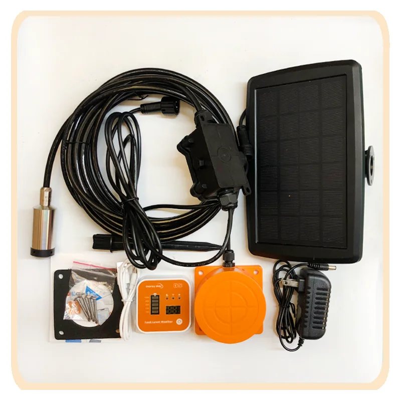 10M ME202RSP Solar Panel Tuya APP LCD Display Wireless Water Liquid Level Sensor Alarm Indicator Remote Tank Monitor