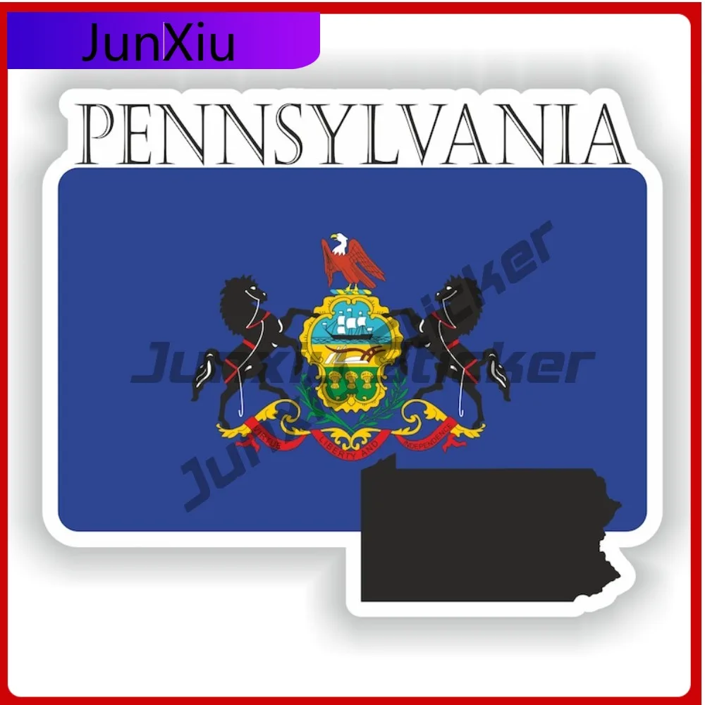 

Pennsylvania Usa Flag Map Shape Outline Badge Vinyl Sticker Custom Decals Bike Accessories Motorhome Rv Caravan Bumper Stickers