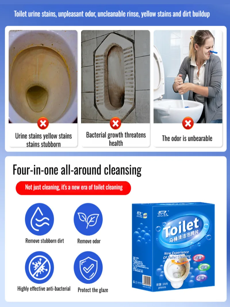 Toilet Cleaning Foam Deep Scale Removal Deodorizing Fragrance Toilet Yellow Stain Removal Foam