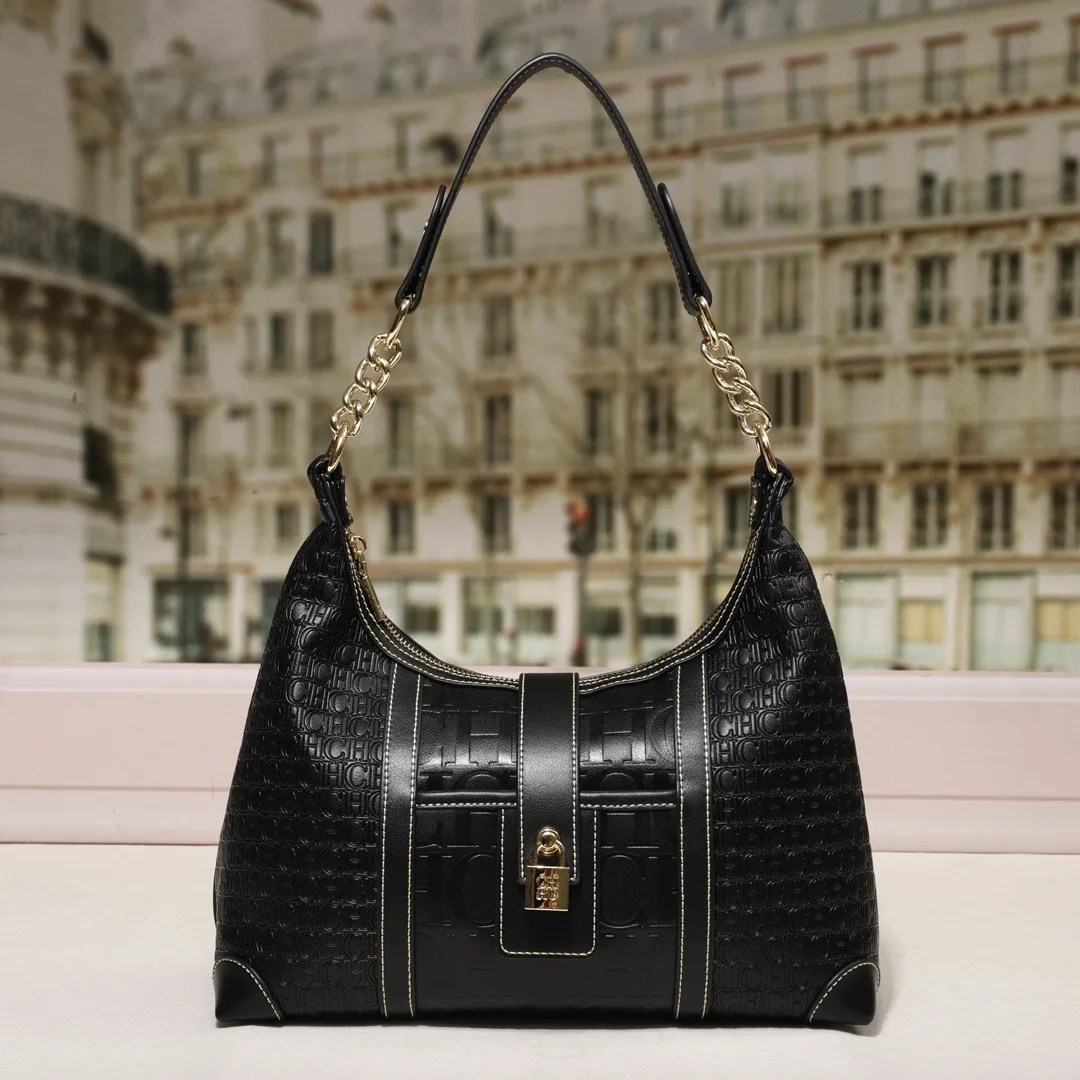 

2026 New Women's Commuter Handbag with Classic Retro Zipper and Buckle Design, Fashionable and Versatile Shoulder Bag, Underarm Bag