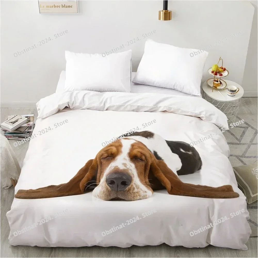 

Animal Lie Down Dog Pet Bedding Set Duvet Cover Bedroom Comforter Covers Single Twin King ​Size Quilt Cover Home Textile