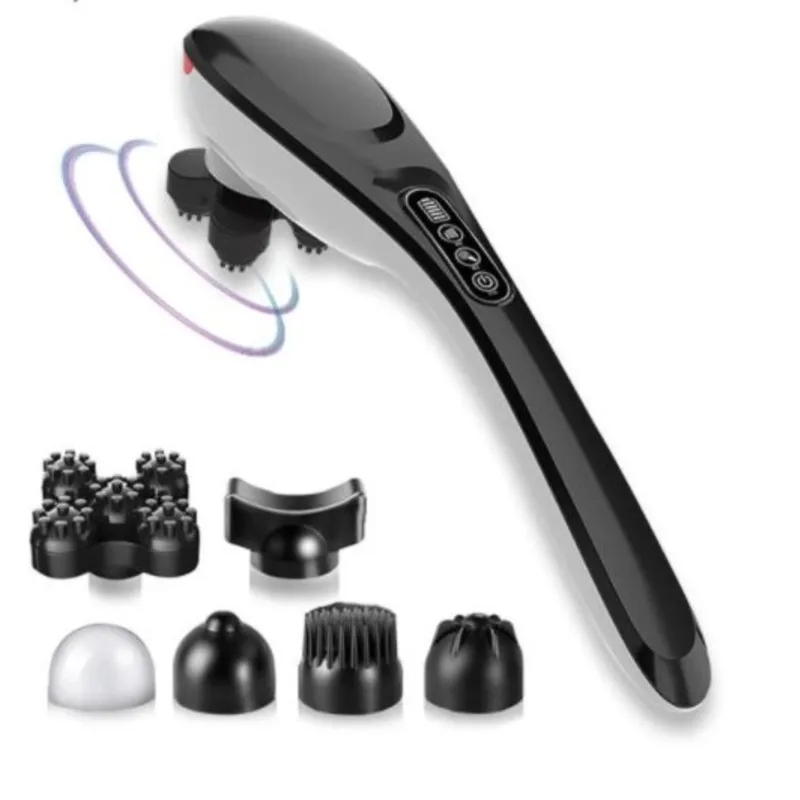 Wireless rechargeable massager with hammer back multifunctional whole body vibration personal hand-held massage stick