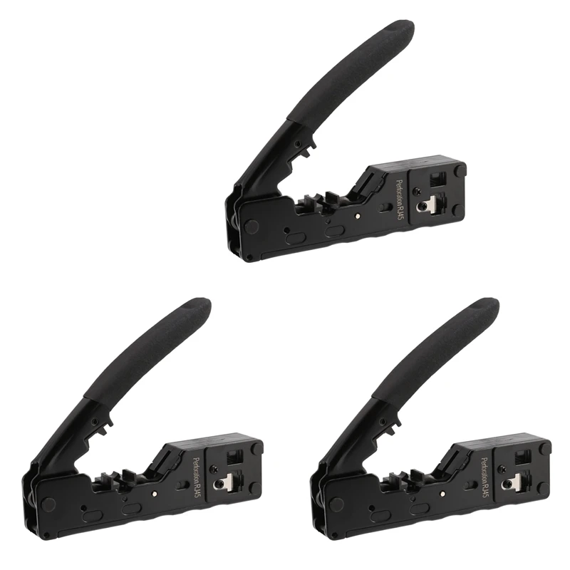 Promotion! 3X Cat5 Cat6 Cat7 Pass Through Crimper For RJ45 RJ12 RJ11 Network Connectors Modular Plugs Ethernet Cables EZ Crimp T