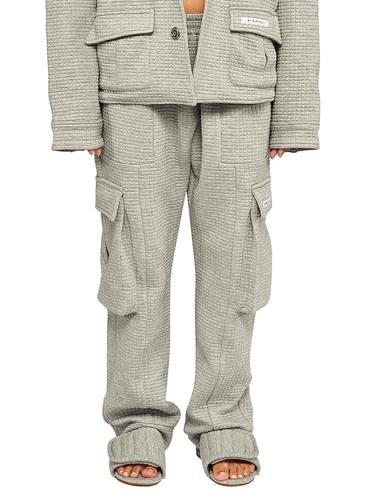 

MY MUM MADE IMMI Thiened Straight Leg Sweatpants ex Autumn Winter Loose Fit Polyester Cotton Spandex Blend