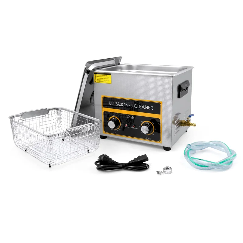 Ultrasonic Cleaner 10L Stainless Steel Bath 240W Mechanical Timer Industrial Equipment 220V Lab Dental Sonic Washer