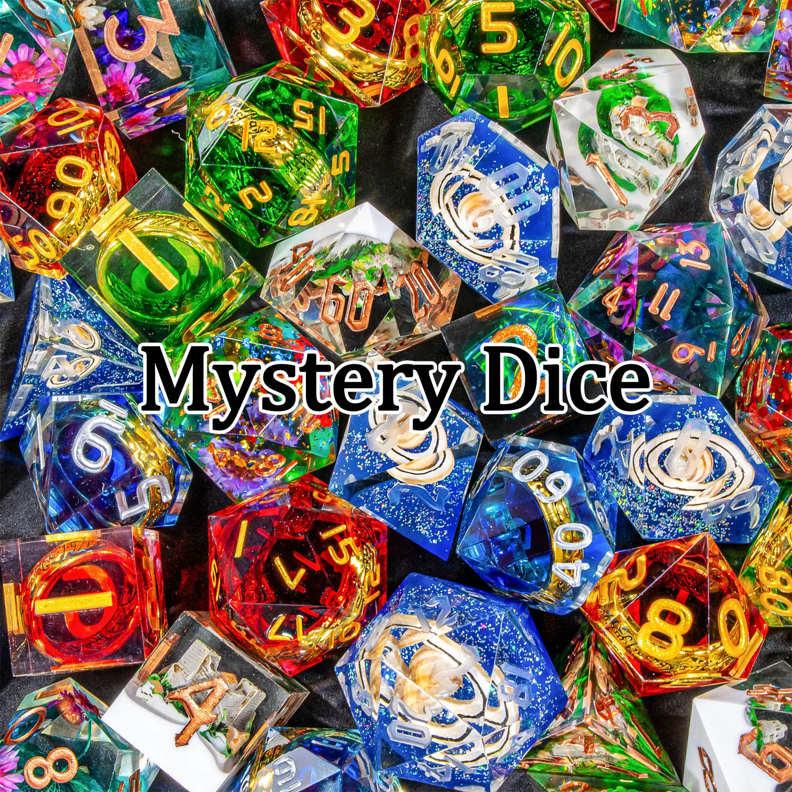 Mystery Dice Set DND voor rollenspel, Sharp Edge of Metal D&D Dice D20 D12 D10 D8 D6 D4 Dungeon and Dragon - afbeelding 2