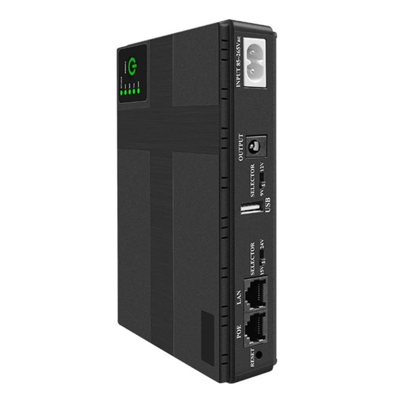 Imagem -04 - Fonte de Alimentação Ininterrupta Mini Ups Backup 5v 9v Bateria 12v 8800mah Grande Capacidade Câmera Wifi Roteador ip Adaptador