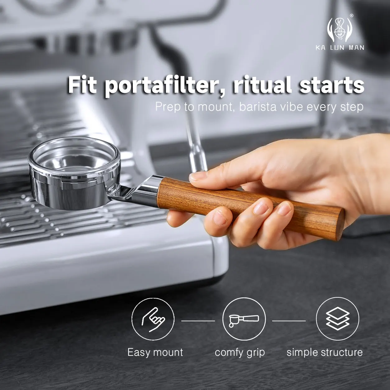 58mm 2‑Lugs Bottomless Portafilter, Flat Base No Tamping Stand Needed, Naked Visual Extraction for Nuova Espresso Machine