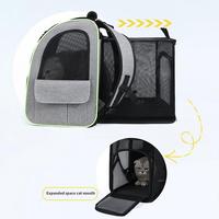 Expandable Cat Backpack Foldable Breathable Pet Bag Out Puppy Backpack Portable Breathable Cat Backpack Pet Supplies for Cat Dog
