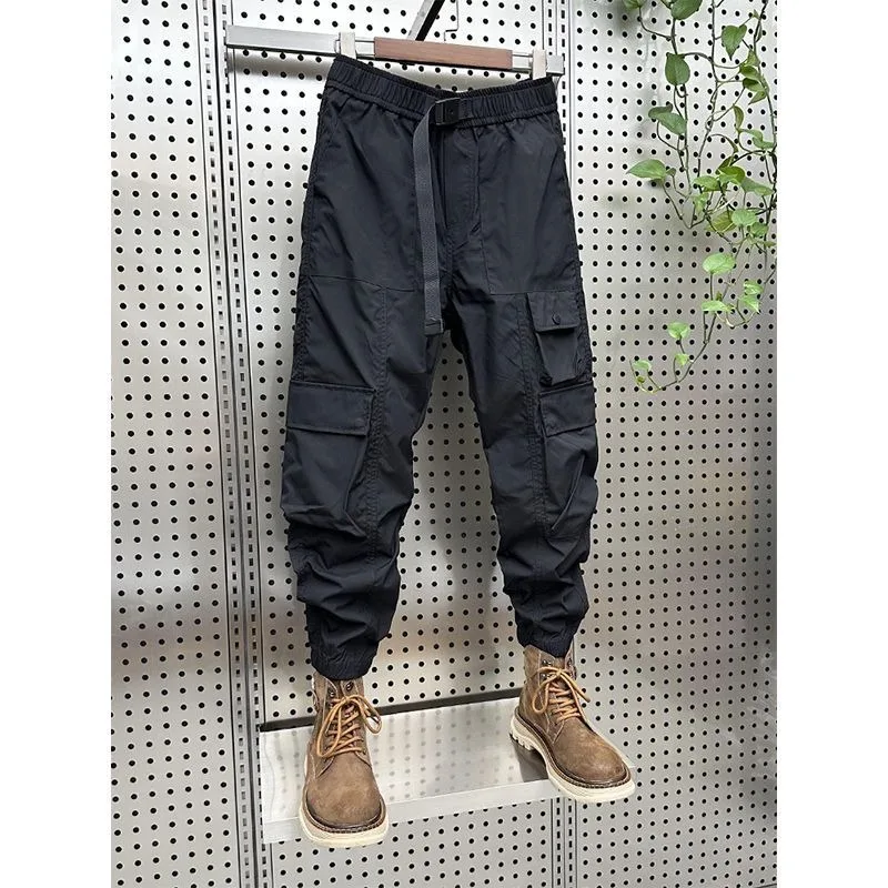 2023 Spring Summer Cargo Pants New Work Pants Korean Version Men's Tide Brand Loose Casual  Pants Juvenile Harem Pants Trousers