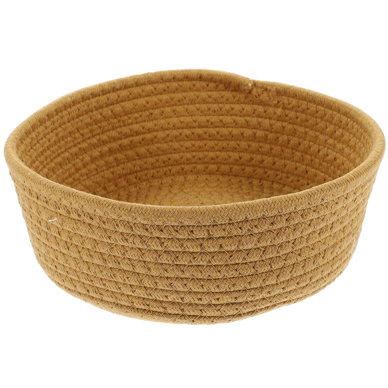 

Household Cotton Rope Woven Storage Basket Elegant Desktop Snack Jewelry Organizer Cotton Rope Woven Basket