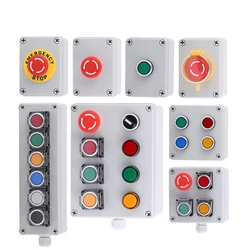 Multiple specifications with button switch box emergency stop start switch alarm self-locking motor control box customization