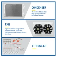 Kit de climatisation A/C automobile universel 404, 12V 24V, pour caravanes, voitures, camions, fourgonnettes, assemblages de climatiseur 3