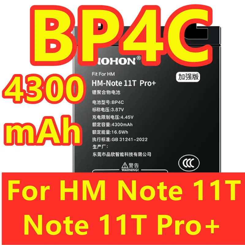 NOHON BN66 BN55 BN57 baterai untuk Xiaomi POCO C40 C30Q X3 NFC Pro X4 F2 F3 GT F4 M2 M3 M4 M5 Redmi Note 9S 9 10 11 11E 11T Pro