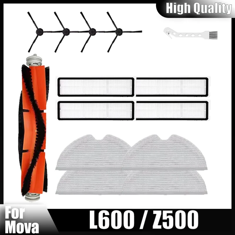Запасной комплект для робота-пылесоса Mova L600/Z500, запасная часть, основная щетка, боковая щетка, накладка для швабры, аксессуары для фильтра HEPA