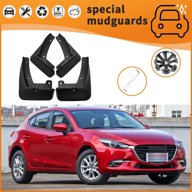 

For 19-21 Mazda Axela models Mudguards Fender Mudflaps Front Rear Flares Splash Guards Cover Car Accessorie