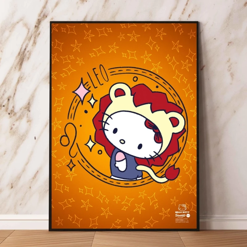 Peinture sur Toile de Dessin Animé Japonais, Sanrios, Hello Kittile, Cadeau d'Ami, Image Murale Imprimée, Haute Qualité, Art Modulaire, Bande Dessinée