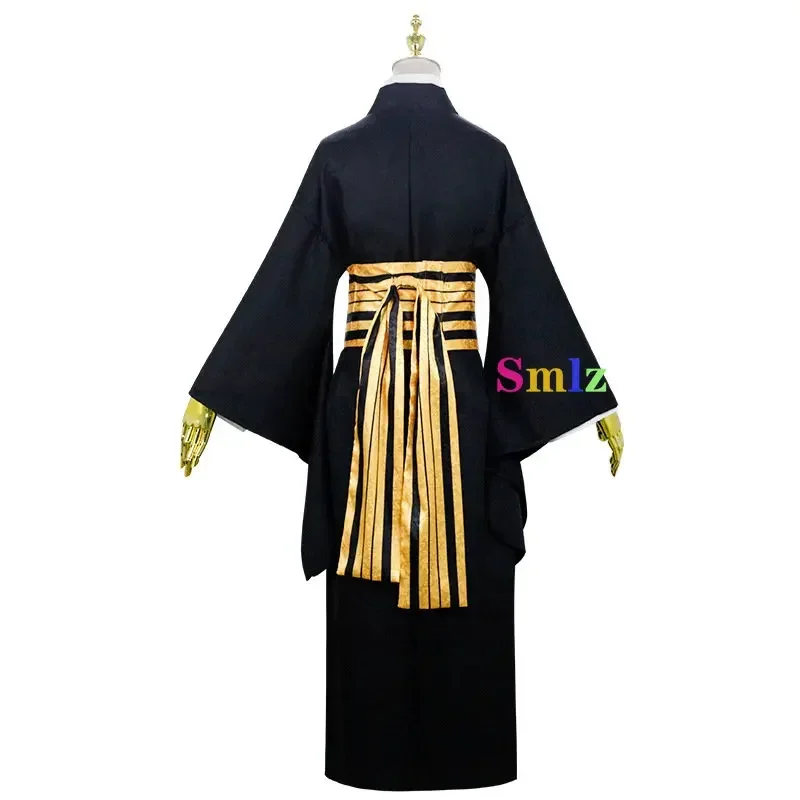 Nakime Cosplay Anime Costume Kimono Wig Suit Halloween Black Uniform for Women Men