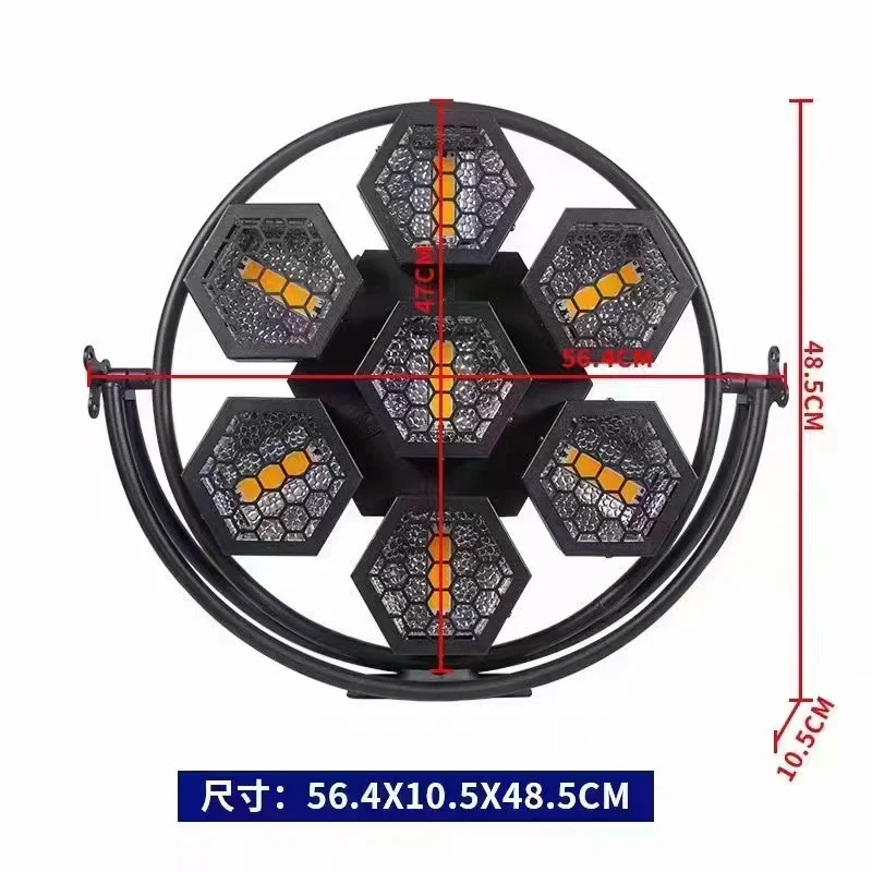 Imagem -04 - Lâmpada Retro do Tamanho Pequeno para a Fase 7x50w Luz da Fase Fundo Efeito Projetores Venda Popular