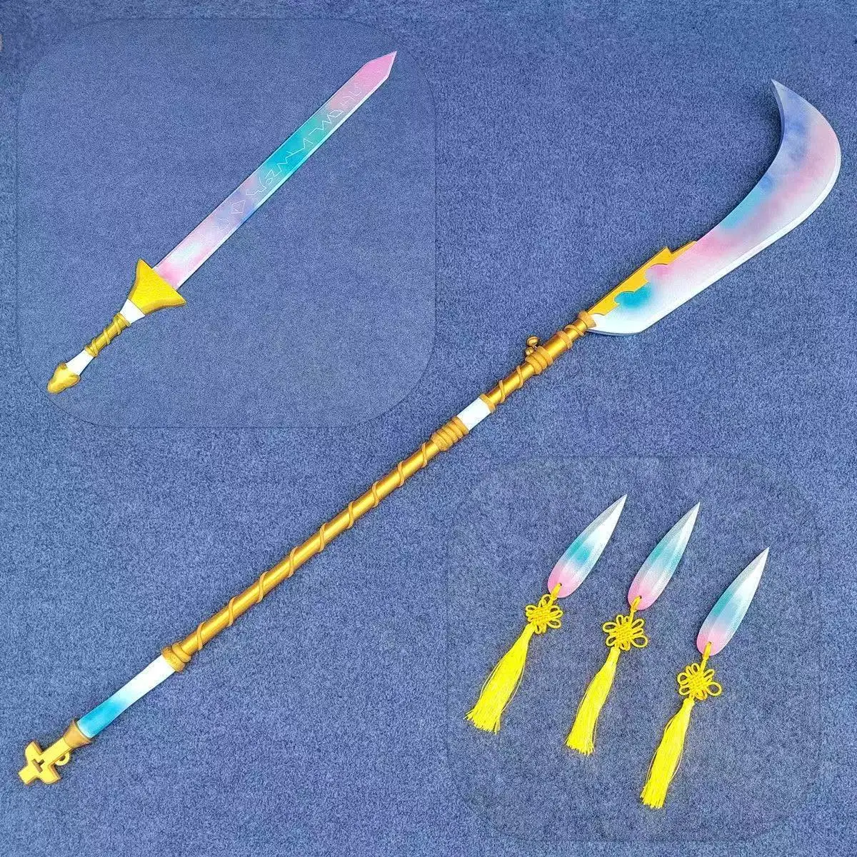 Verkleidung Dämonenjäger von KPop Rumi Mira Cosplay Long Blade Cartoon Halloween Weihnachten Fancy Party Kostüm Zubehör