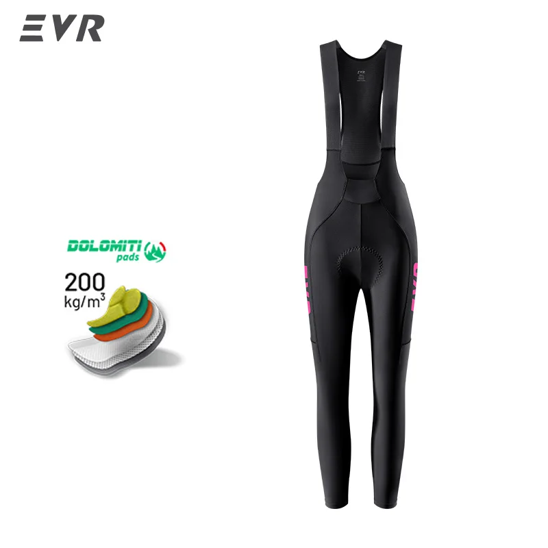 EVR Pro damesfietsbroek voor lente en herfst, lichtgewicht, met voering, hoge taille, geschikt voor racefietsen, mountainbikes en lange afstanden.