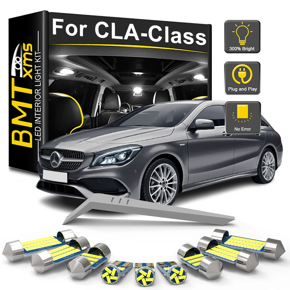 BMTxms 20Pcs LED Interior Light Bulb Kit For Mercedes Benz CLA-Class C117 Coupe 2013 2014 2015 2016 2017 2018 2019 Vehicle Lamp